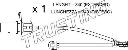 Trusting SU.295 - Contatto segnalazione, Usura past. freno/mat. d'attrito www.autoricambit.com