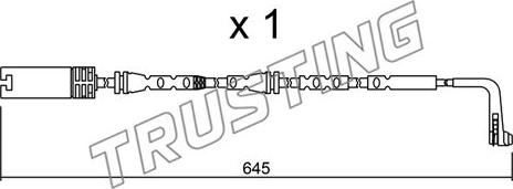 Trusting SU.297 - Contatto segnalazione, Usura past. freno/mat. d'attrito www.autoricambit.com