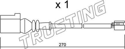 Trusting SU.246 - Contatto segnalazione, Usura past. freno/mat. d'attrito www.autoricambit.com