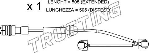 Trusting SU.266 - Contatto segnalazione, Usura past. freno/mat. d'attrito www.autoricambit.com