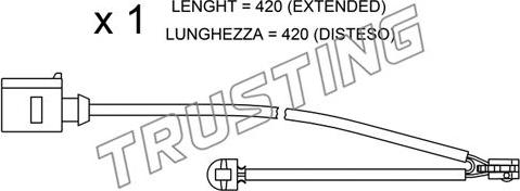 Trusting SU.217 - Contatto segnalazione, Usura past. freno/mat. d'attrito www.autoricambit.com