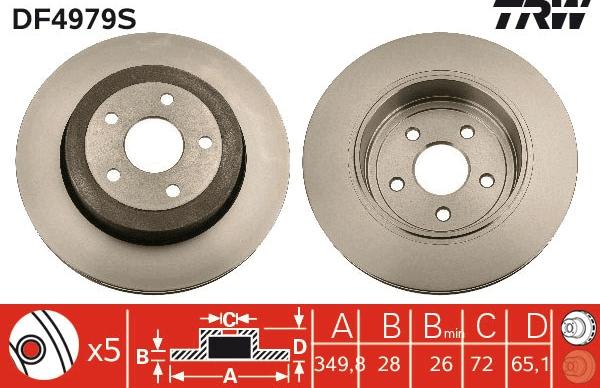 TRW DF4979S - Discofreno www.autoricambit.com