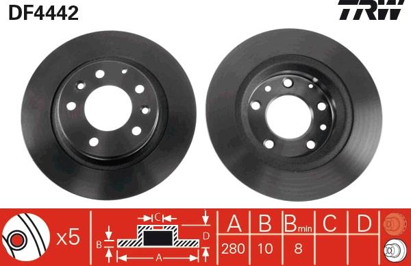 TRW DF4442 - Discofreno www.autoricambit.com