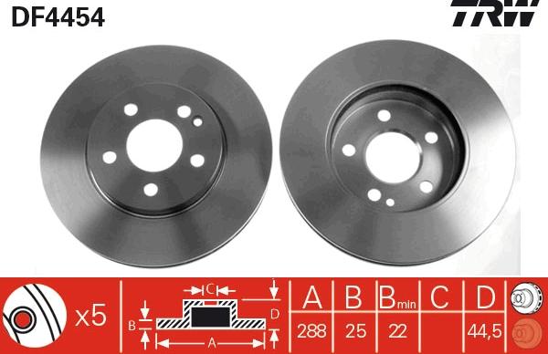 TRW DF4454 - Discofreno www.autoricambit.com