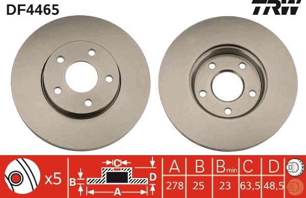 TRW DF4465 - Discofreno www.autoricambit.com