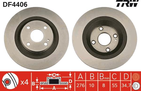 TRW DF4406 - Discofreno www.autoricambit.com