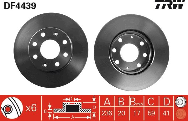 TRW DF4439 - Discofreno www.autoricambit.com