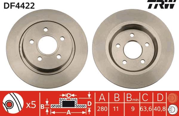 TRW DF4422 - Discofreno www.autoricambit.com