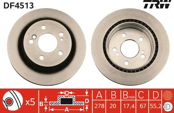 TRW DF4513 - Discofreno www.autoricambit.com