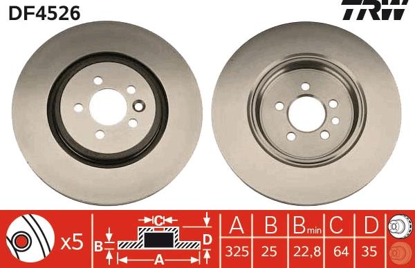 TRW DF4526 - Discofreno www.autoricambit.com