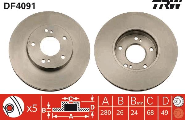 TRW DF4091 - Discofreno www.autoricambit.com