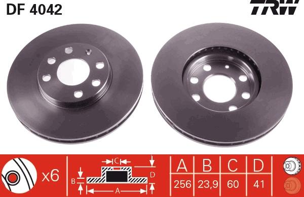 TRW DF4042 - Discofreno www.autoricambit.com