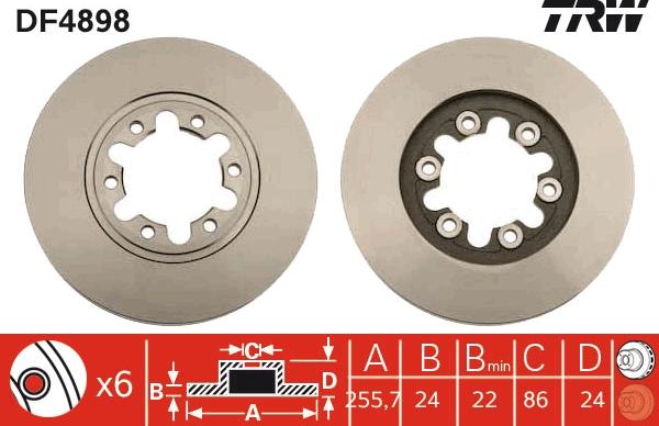 TRW DF4898 - Discofreno www.autoricambit.com