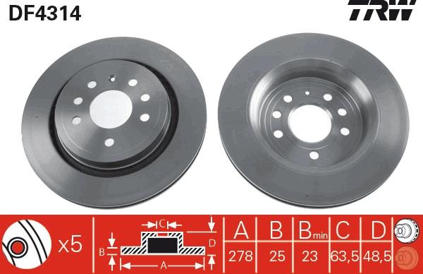 TRW DF4314 - Discofreno www.autoricambit.com