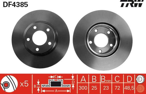 TRW DF4385 - Discofreno www.autoricambit.com