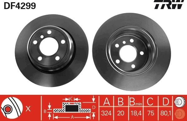 TRW DF4299 - Discofreno www.autoricambit.com