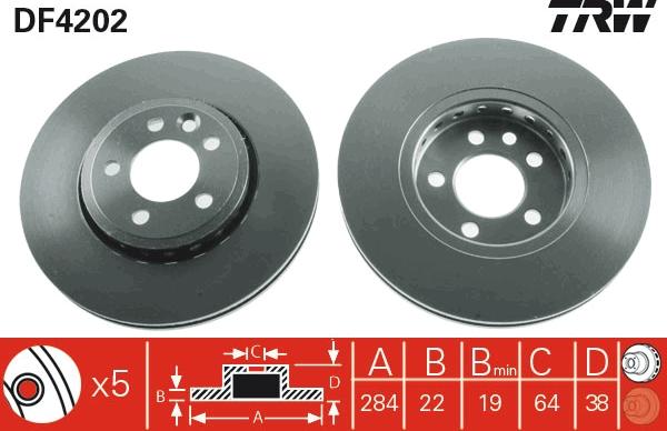 TRW DF4202 - Discofreno www.autoricambit.com