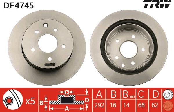 TRW DF4745 - Discofreno www.autoricambit.com