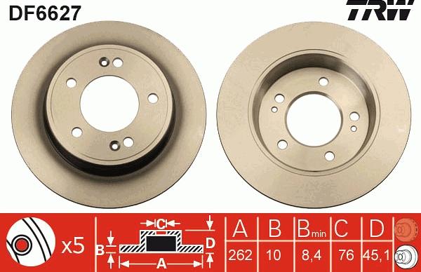 TRW DF6627 - Discofreno www.autoricambit.com