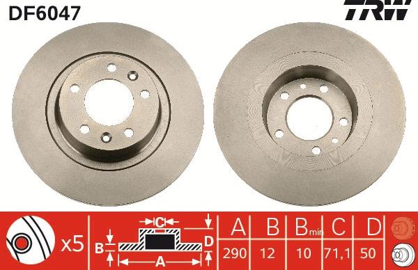 TRW DF6047 - Discofreno www.autoricambit.com