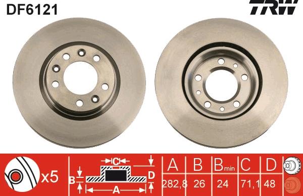 TRW DF6121 - Discofreno www.autoricambit.com