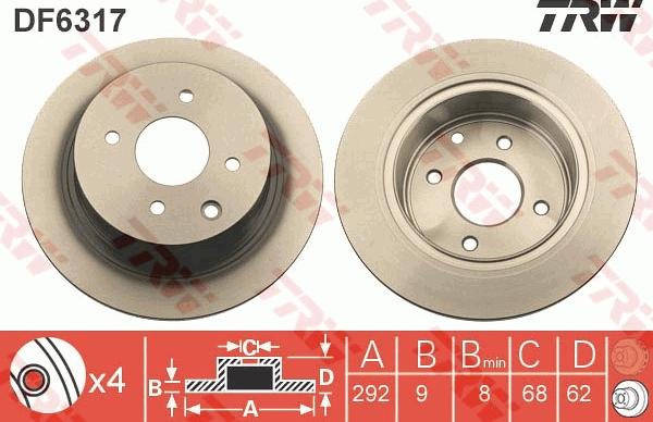 TRW DF6317 - Discofreno www.autoricambit.com