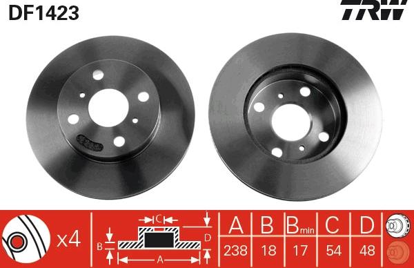 TRW DF1423 - Discofreno www.autoricambit.com