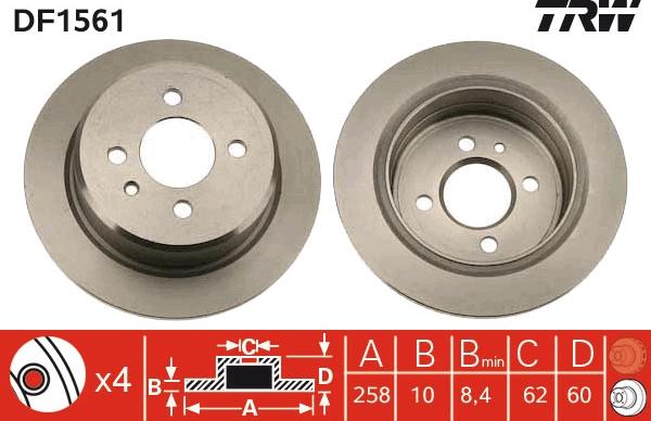 TRW DF1561 - Discofreno www.autoricambit.com