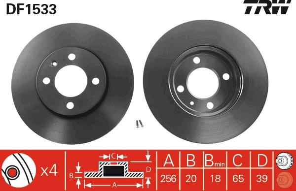 TRW DF1533 - Discofreno www.autoricambit.com