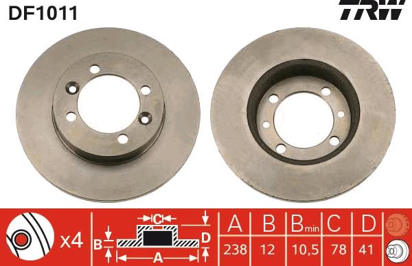 TRW DF1011 - Discofreno www.autoricambit.com