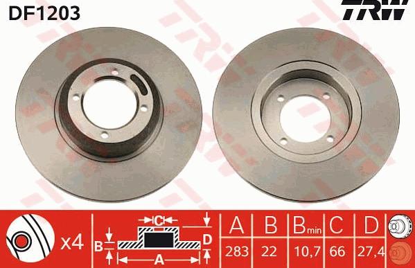 TRW DF1203 - Discofreno www.autoricambit.com