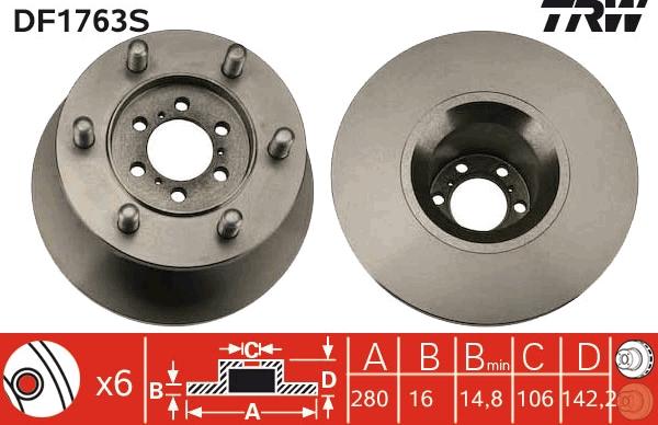 TRW DF1763S - Discofreno www.autoricambit.com