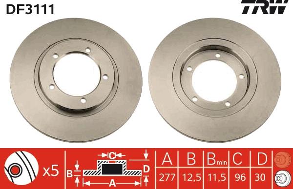 TRW DF3111 - Discofreno www.autoricambit.com