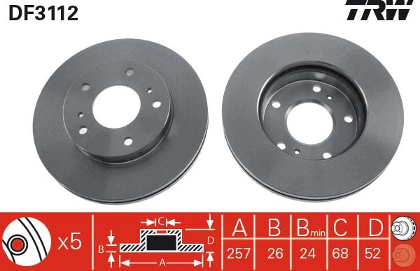 TRW DF3112 - Discofreno www.autoricambit.com