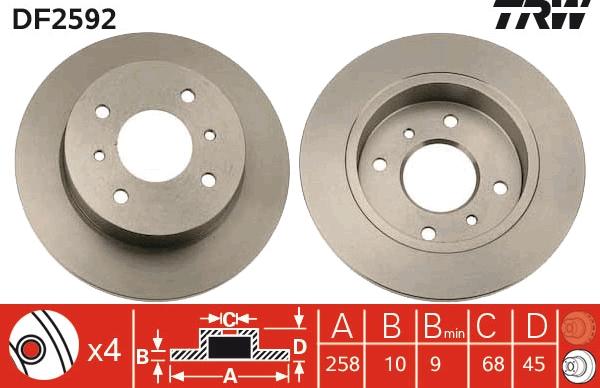 TRW DF2592 - Discofreno www.autoricambit.com