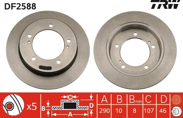 TRW DF2588 - Discofreno www.autoricambit.com