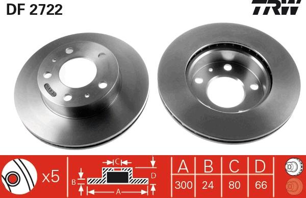 TRW DF2722 - Discofreno www.autoricambit.com