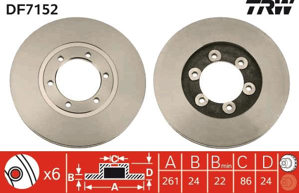 TRW DF7152 - Discofreno www.autoricambit.com