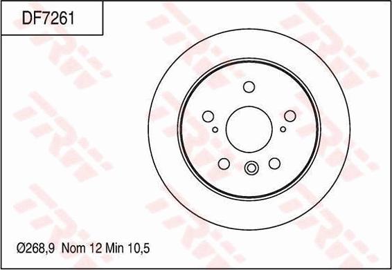 TRW DF7261 - Discofreno www.autoricambit.com