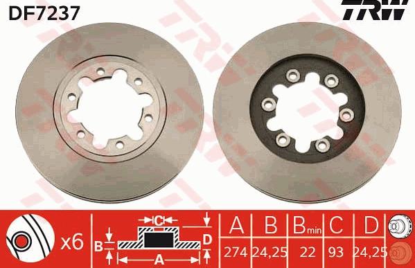 TRW DF7237 - Discofreno www.autoricambit.com