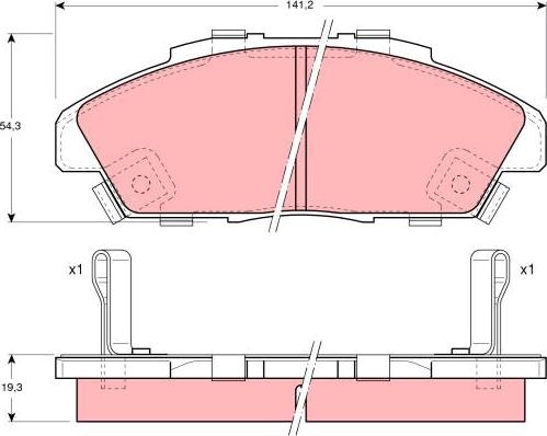 TRW GDB996 - Kit pastiglie freno, Freno a disco www.autoricambit.com