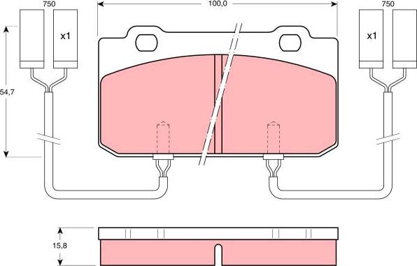 TRW GDB902 - Kit pastiglie freno, Freno a disco www.autoricambit.com