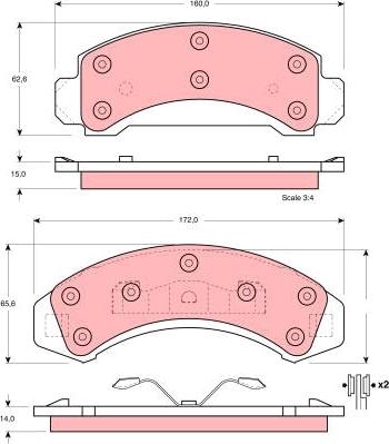 TRW GDB4013 - Kit pastiglie freno, Freno a disco www.autoricambit.com