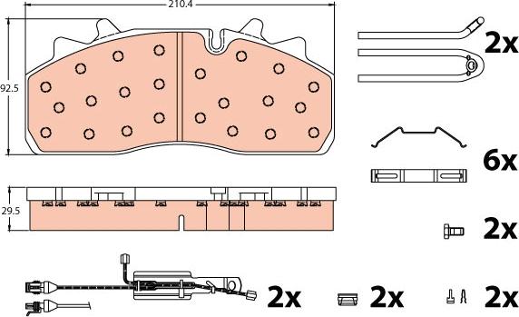 TRW GDB5095 - Kit pastiglie freno, Freno a disco www.autoricambit.com