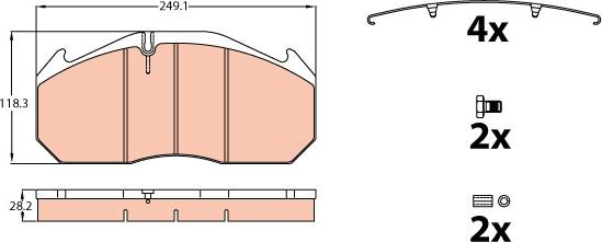 TRW GDB5000 - Kit pastiglie freno, Freno a disco www.autoricambit.com