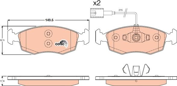 TRW GDB1900 - Kit pastiglie freno, Freno a disco www.autoricambit.com