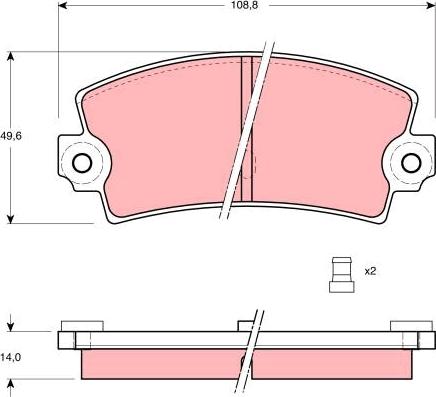 TRW GDB149 - Kit pastiglie freno, Freno a disco www.autoricambit.com