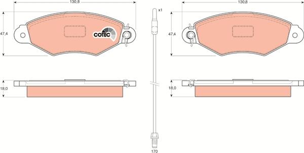 TRW GDB1402 - Kit pastiglie freno, Freno a disco www.autoricambit.com