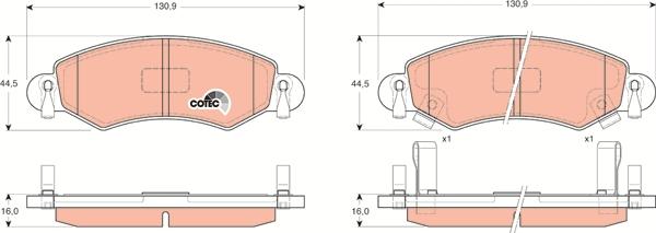 TRW GDB1420 - Kit pastiglie freno, Freno a disco www.autoricambit.com