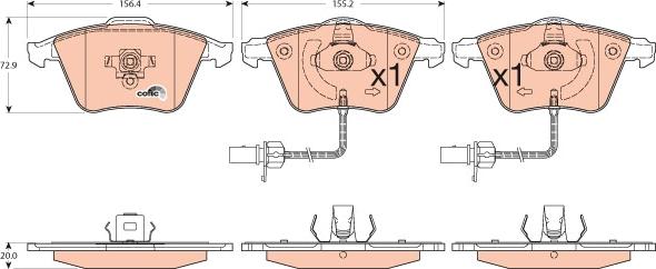 TRW GDB1554 - Kit pastiglie freno, Freno a disco www.autoricambit.com